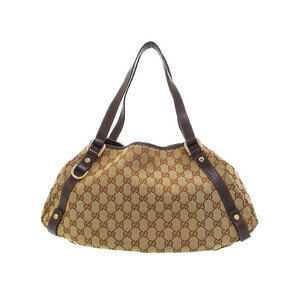 GUCCI Abbey Line GG Canvas Shoulder Tote Bag